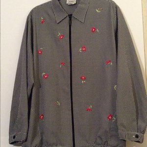 🤑 Nikki Black White Seersucker Jacket